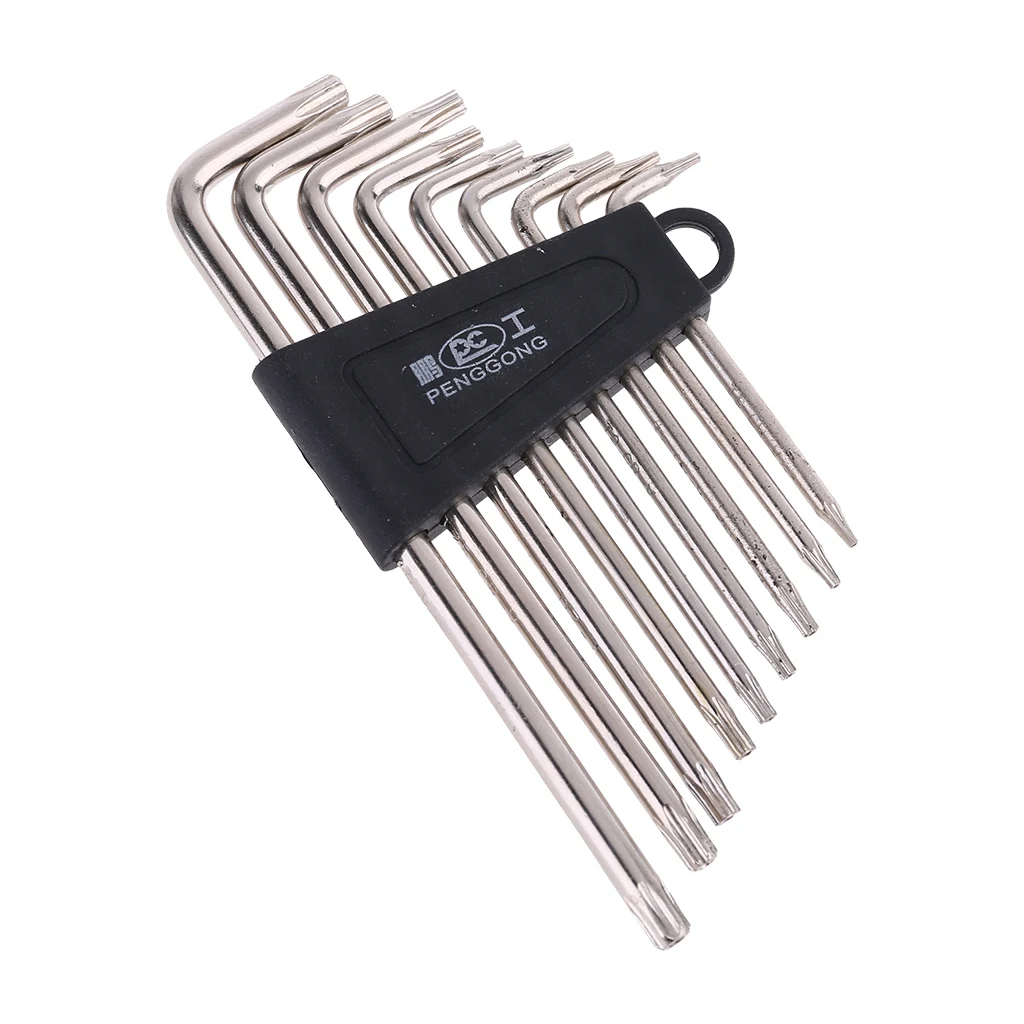 9 шт. Набор шестигранных ключей Torx l-образный инструмент для ремонта отвертка Набор инструментов полезный T6 T7 T8 T9 T10 T15 T20 T25 T27