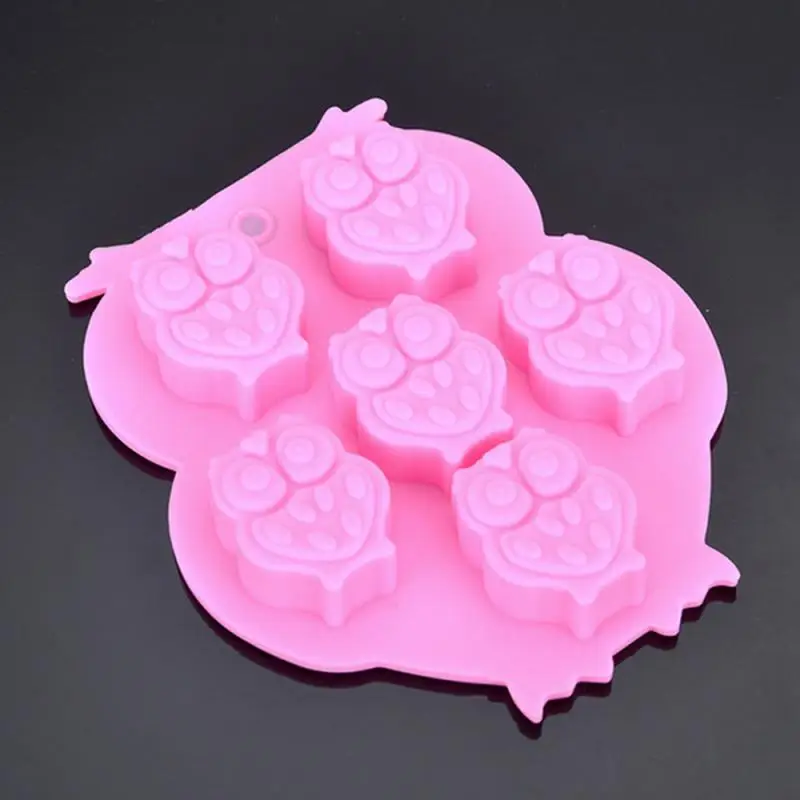1 шт. 6 отверстий 3D силиконовая форма для выпечки/сова изготовления торта ледяной