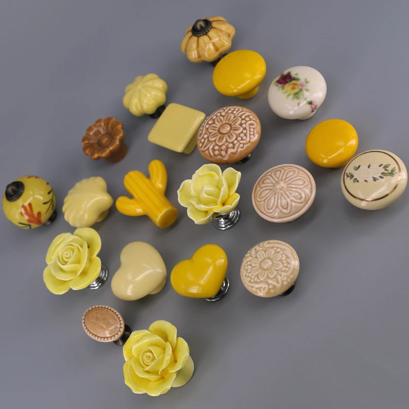 1 шт. керамическая ручка для ящика в виде цветка тыквы кактуса | Обустройство дома