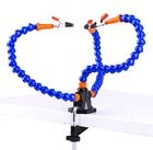 Настольный зажим NEWACALOX PCB подставка для паяльника 3X лупа светодиодный светильник кой Сварка помощь рука гибкий рычаг пайка третья рука инструмент