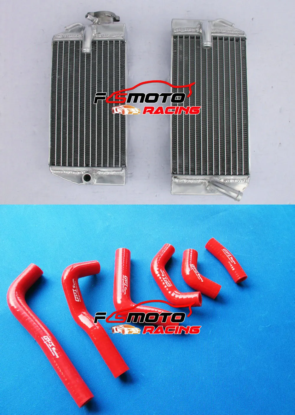 Алюминиевый радиатор + красный шланг для HONDA CRF450 CRF450R CRF 450 R 2002 2003 2004 450R 02 03