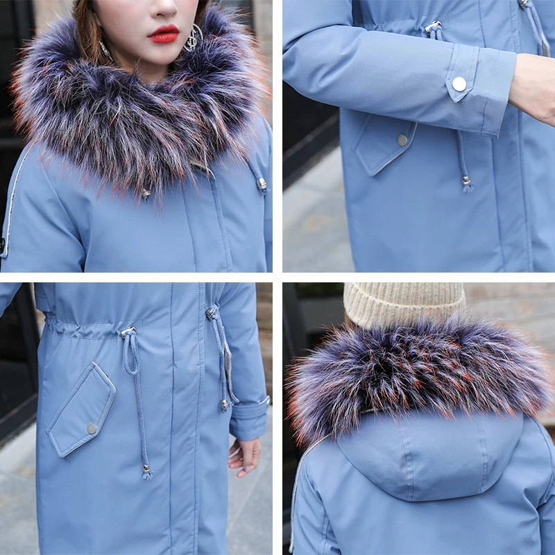 

Long Parkas Women Down Jackets 2020 Winter Jacket Women Thick Wear Cotton Coat Womens Fur Hooded Outwear Coats