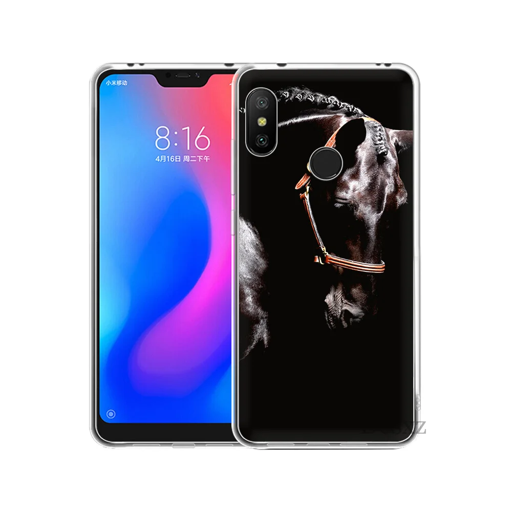 Чехол в простом стиле с изображением оленя лошади цветка для Xiaomi Redmi mi 8 SE Note 5 5A 6 6X