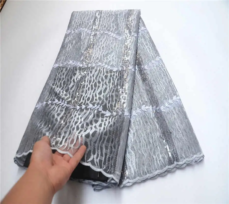 Африканская кружевная ткань 2019 Высококачественная французская сетчатая с