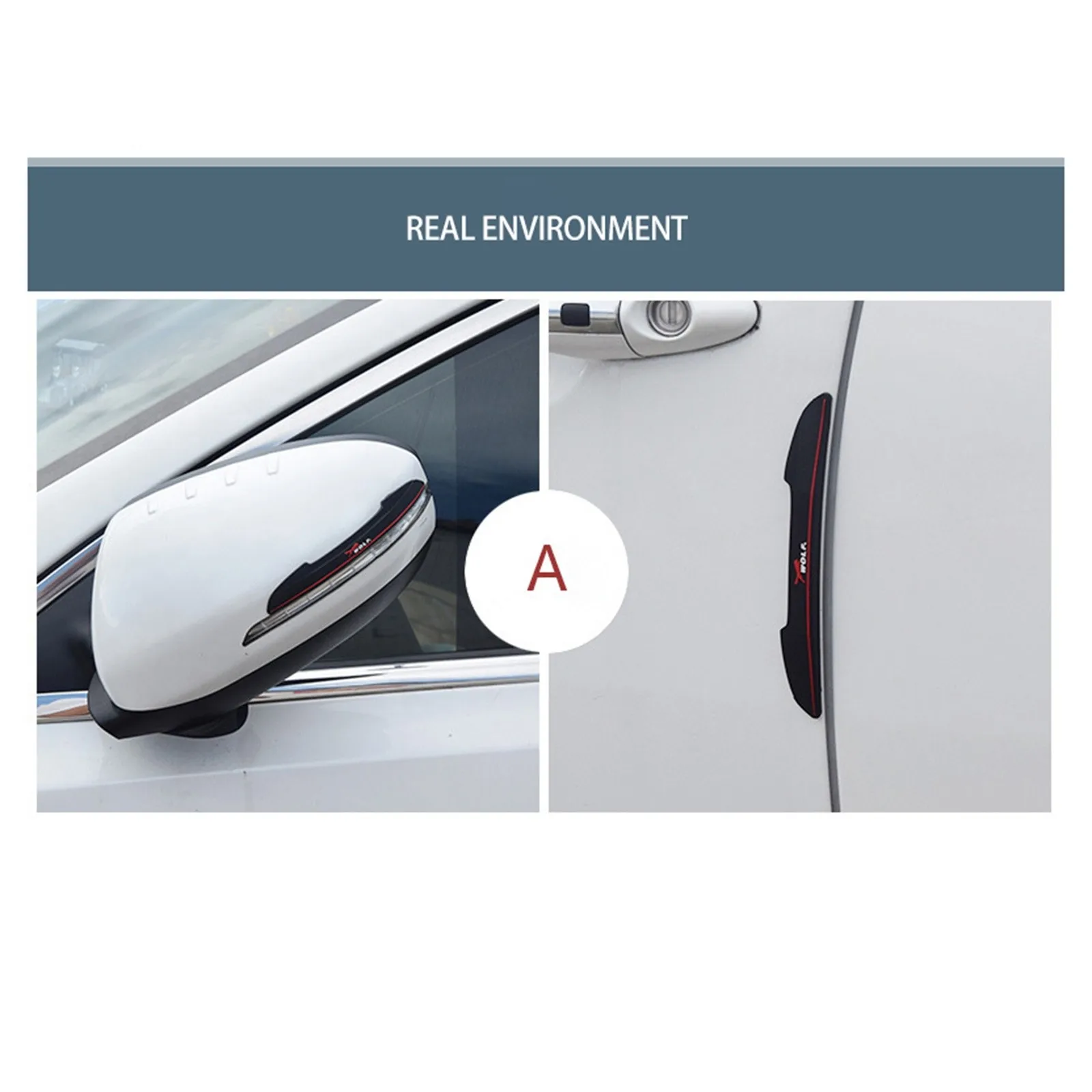 

4Pcs Car Door Protector Guard Strip Scratch Protector Car Rubber Bumper Stickers Auto Door Edge Protection Car Decoration 2021
