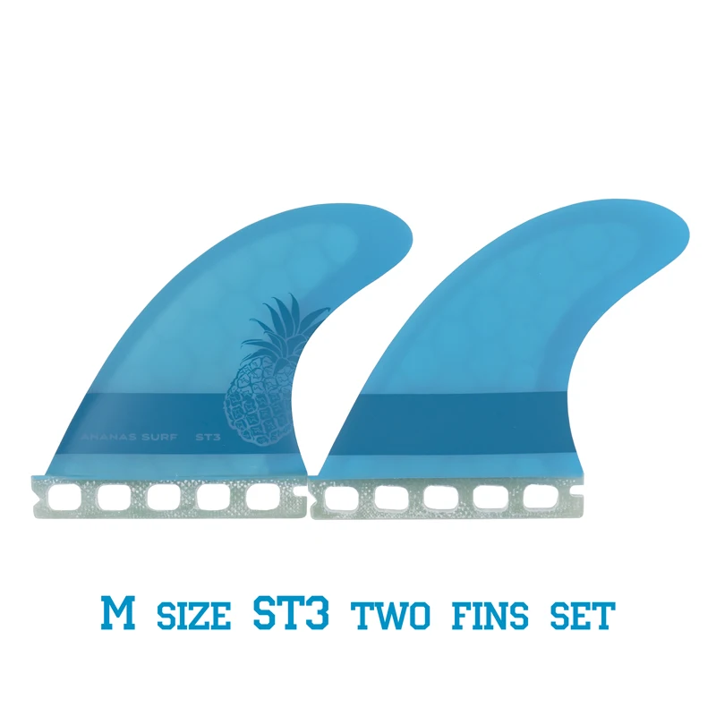 ST3 two fins set Ananas Surf ласты для серфинга, два 2 плавника, quad, будущая Базовая Плавник Набор kitesurfboard wakesurf sup аксессуары - Цвет: ST3 two fins set