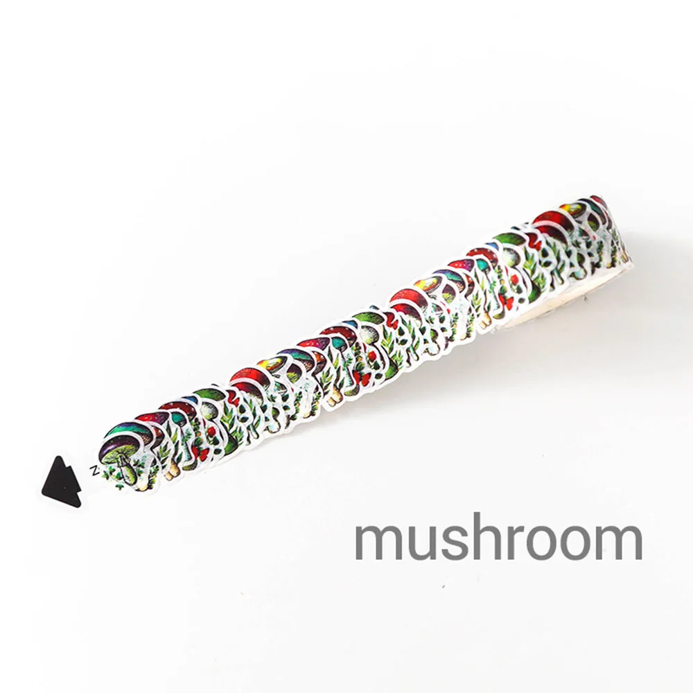 mushroom Лента для маскировки Сакура цветок Бумага клейкой ленты лента для декорации Washi DIY Скрапбукинг Стикеры - Color: mushroom