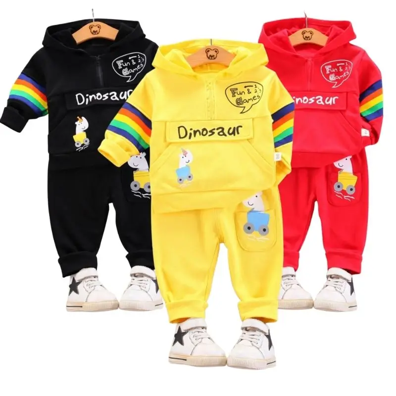 

Детская одежда для активного отдыха на осень и весну, спортивный комплект для маленьких мальчиков, Детская толстовка с капюшоном и штаны с н...