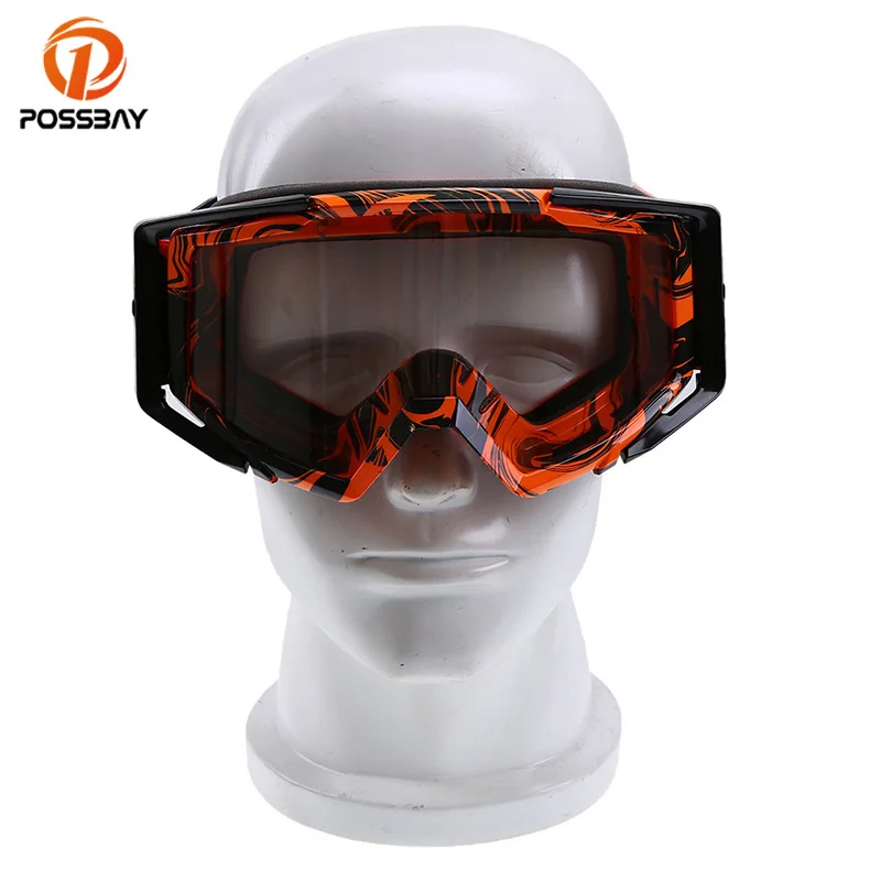 Мотоциклетные очки POSSBAY оранжевого цвета разные лыжные для мотокросса шлем в
