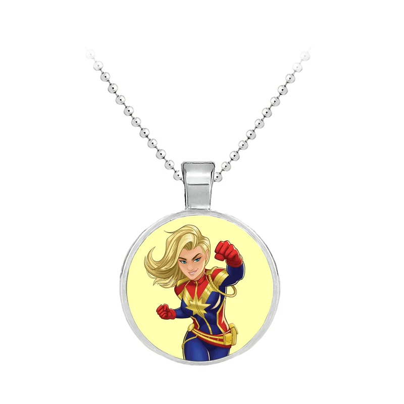 Мстители Марвел Капитан логотип брелки Модные металлические ожерелье подарок