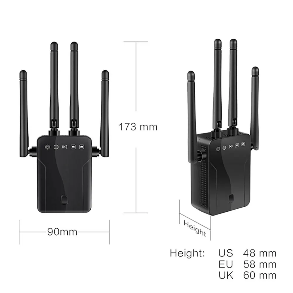 

M-95B Wireless Repeater Wifi Router 300M Signal Amplifier Extender 4 Antenna Router Signal Amplifier Suitable for Home Office