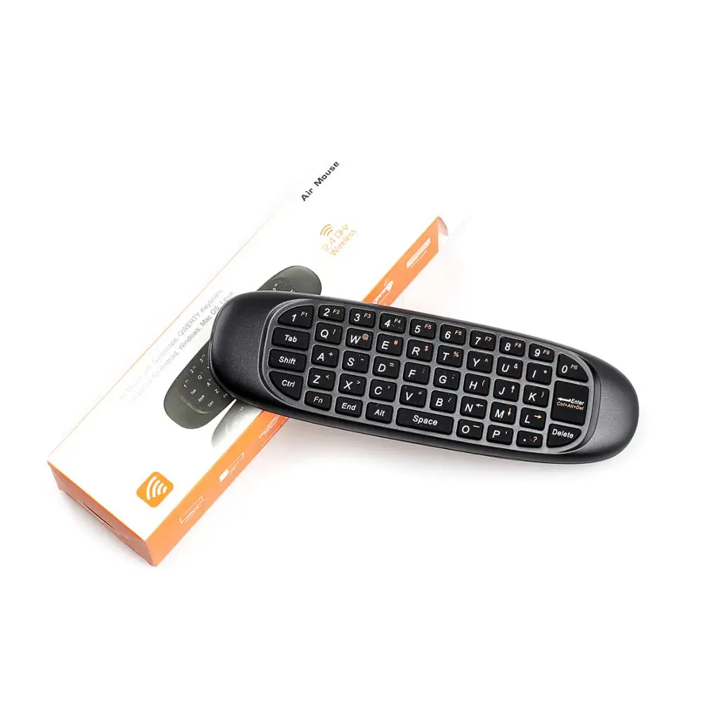 Горячая C120 английская русская 2,4G RF Air mouse беспроводная клавиатура Пульт дистанционного управления с голосовой подсветкой для Android Smart tv Box X96 MAX