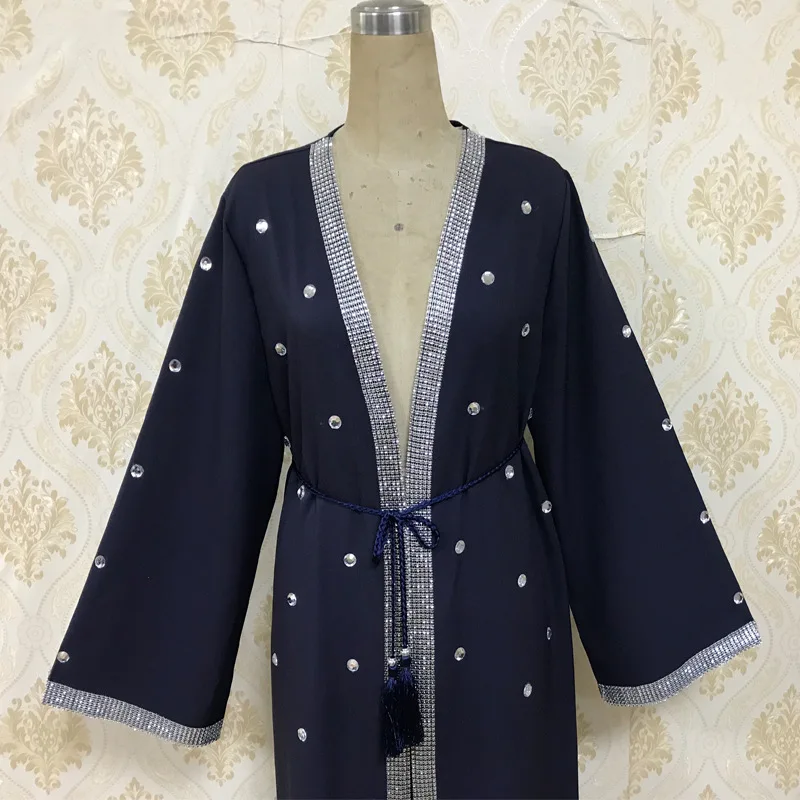 Ближний Восток арабское мусульманское Открытое платье абайя женское свободное