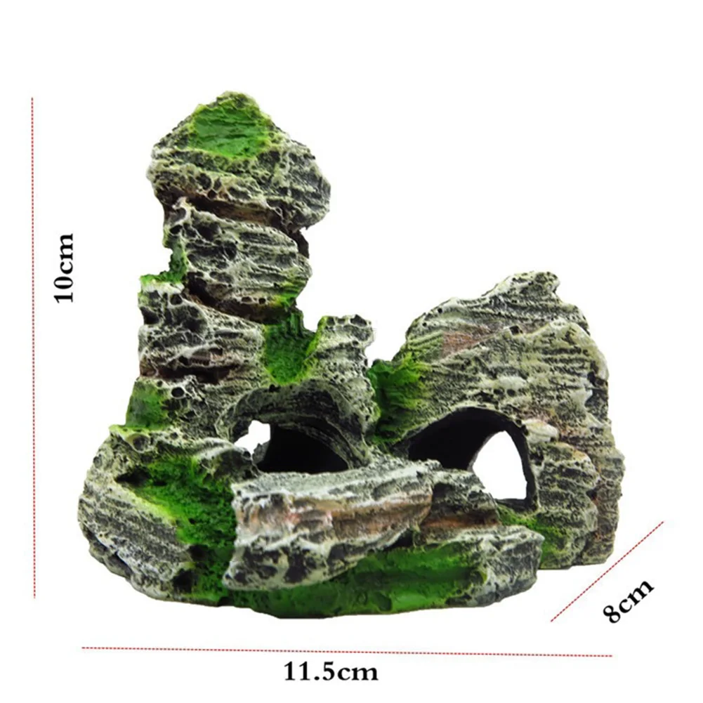 Искусственный мох камень из смолы горный аквариум скрывающая пещера декор
