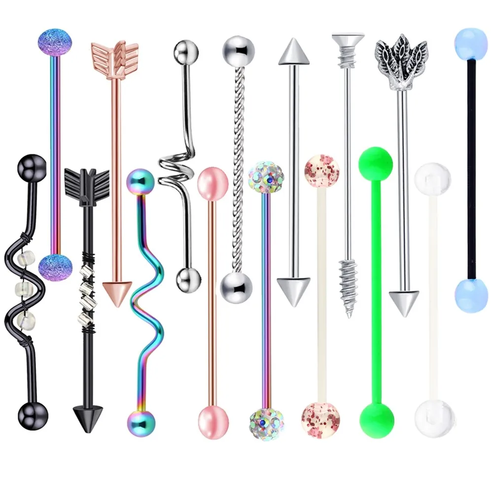 Штанга из хирургической стали для пирсинга женщин и мужчин ювелирные изделия