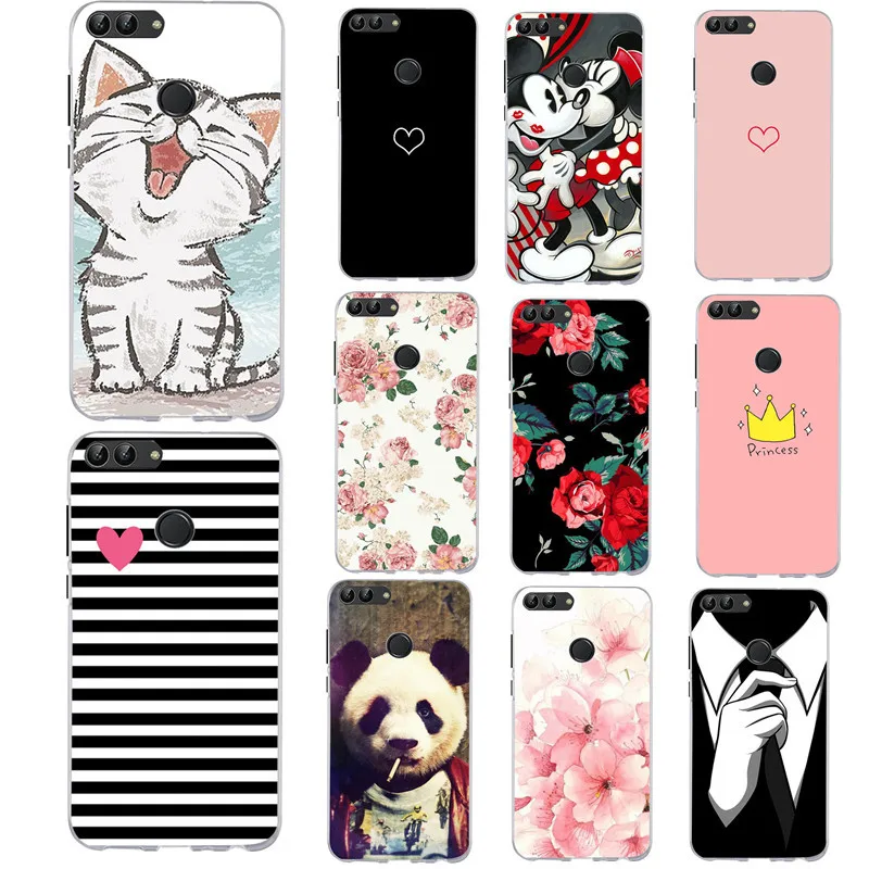 Coque For Huawei P Smart Case Cartoon Couple Cover Mate 10 P20 Pro Honor 9 P9 Lite Mini Back Shell Soft TPU |