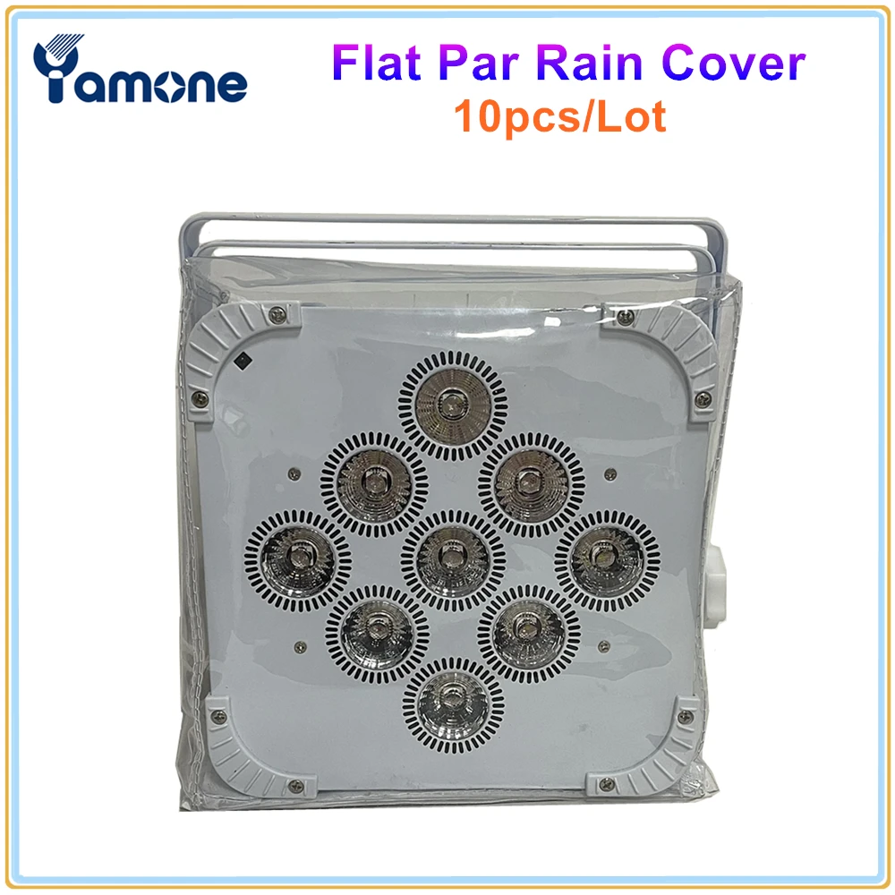 

10pcs/Lot Waterproof Rain Cover For 9x18w LED Flat Battery Par UpLight With Transparent Crystal Plastic