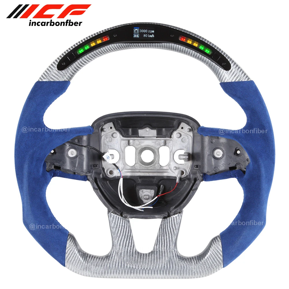 

Carbon Fiber LED Steering Wheel for Dodge Charger Challenger SRT