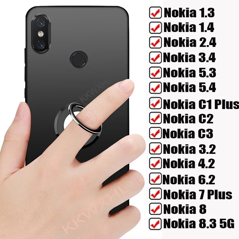 Для Nokia 1 плюс 3 4 2 5 6 7 задняя кольцо-держатель для телефона с подставкой мягкая