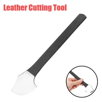 1pc stainless steel leather cutting diy craft cut edge skiving carving cutter blade leather skiving carving cutting knife tool