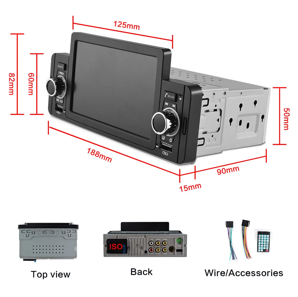 Автомагнитола 1din Android MP5 мультимедийный проигрыватель 1 Din стерео видео