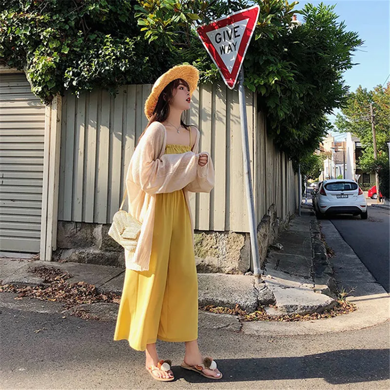 Комбинезон женский свободный большого размера 4XL с эластичной резинкой на талии |