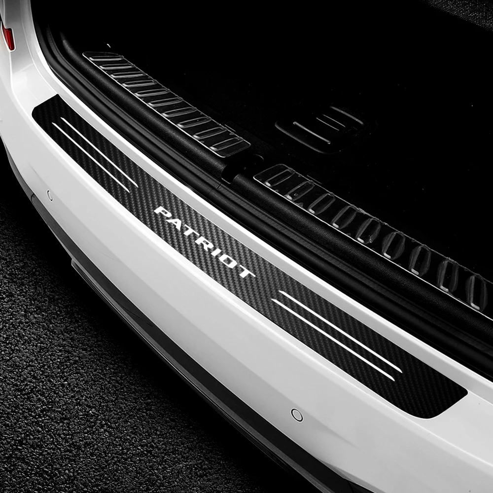 Автомобильные наклейки на задний бампер из углеродного волокна для Jeep Ranegade Patriot
