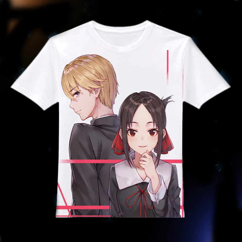 1 шт. аниме мультфильм Кагуя сама: Love Is War футболка с коротким рукавом ежедневный