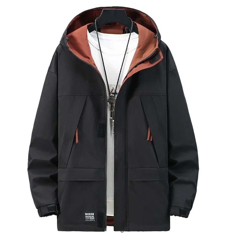 

170kg Spring And Autumn Large Jacket Men Plus Fat Increase Thin Windbreaker Jacket Tide Fat Oversized Size 10XL 9XL 8XL 7XL