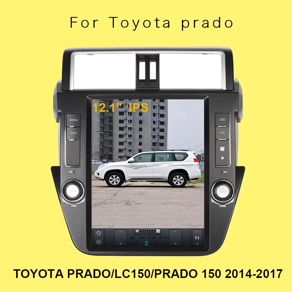 Для TOYOTA PRADO/LC150/150 12 1 &quotАвтомобильный GPS навигатор Tesla стиль Android Радио стерео