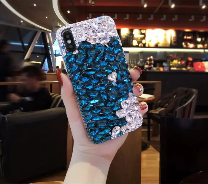 Украшения Стразы с кристаллами и бриллиантами мягкая задняя часть для SamsungA3 A5 A7