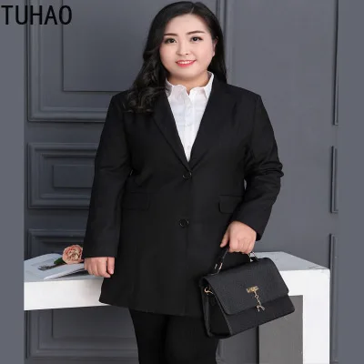 Женский блейзер TUHAO черный офисный Блейзер размера плюс 9XL 8XL 6XL 7XL 5XL большие