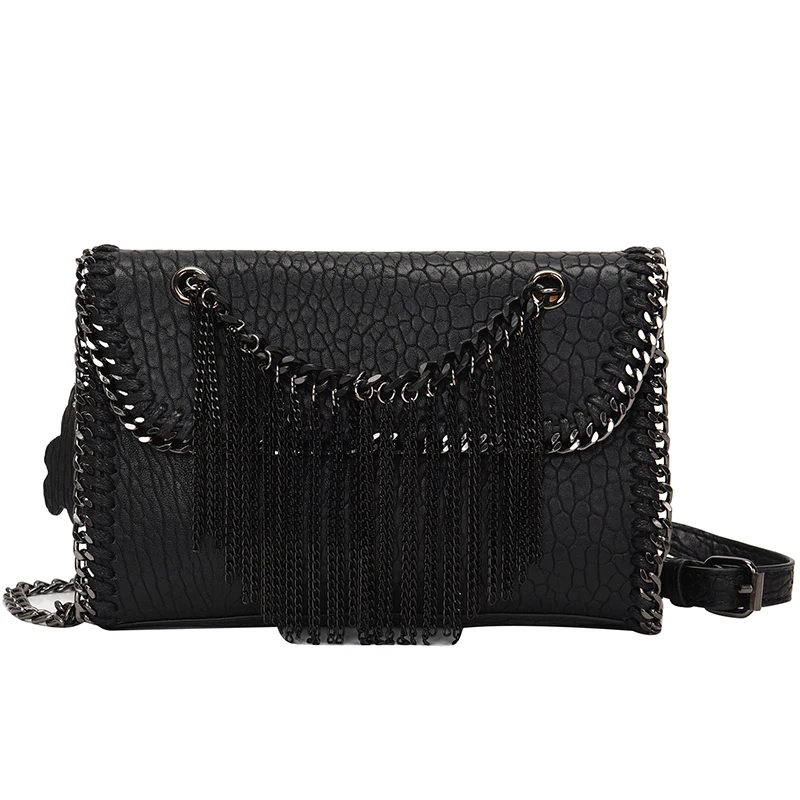

Autumn Women's Bag 2020 New Fashion Crossbody Bag Personalized Tassel Chain Portable Casual Phone Pocket A465