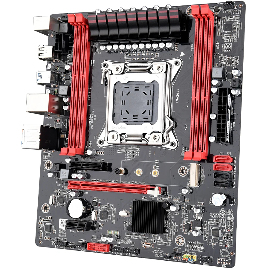 Материнская плата X79 LGA2011 материнская плата по стандарту ATX основная плата USB3.0 SATA3.0 PCI-E 16X NVME M.2 SSD Поддержка регистровая и ecc-память памяти и процессор E5