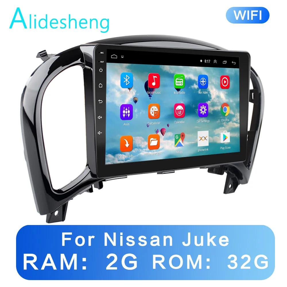 Автомобильный мультимедийный плеер 2 ГБ + 32 2.5D 2Din Android 8 1 GO GPS для Nissan Juke YF15 2010 2011 2012