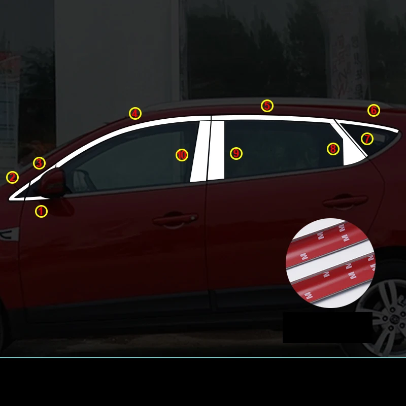 s5 20 pcs trims Lsrtw2017 304 нержавеющая сталь окна автомобиля планки для jac уточнить s3 s5 rs m2 - Название цвета: s5 20 pcs trims
