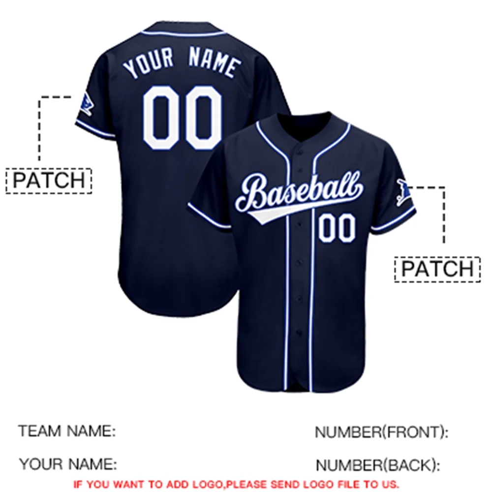 Custom Baseball Jersey Personalized Print Letters Team Names&Number&Logo Outdoor Softball Training Sport Shirt For Men/Kids