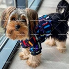 Хлопковый свитер чихуахуа, одежда для домашних животных, собаки, одежда для маленьких собак, французский бульдог, цветные строительные блоки, футболка для йорков PC1369