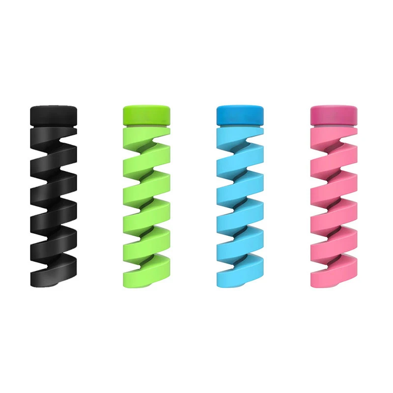 12 шт. спиральный кабель протектор линии передачи данных силиконовый моталка