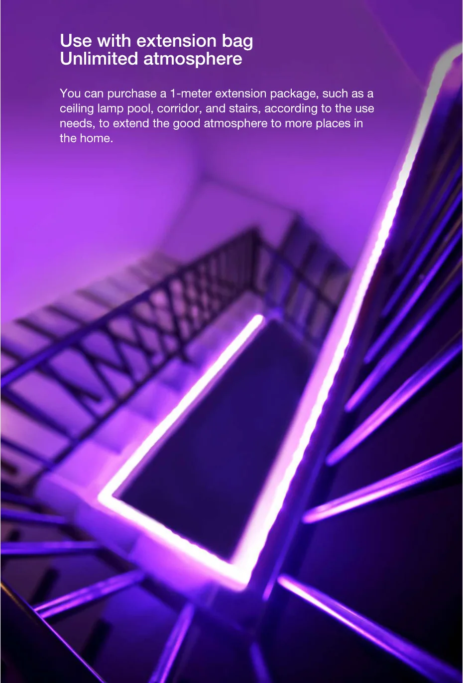 Xiaomi Yeelight умный красочный атмосферный светильник 2 м Xiao mi Home APP RGB светильник s работа с Alexa Google Assistant Homekit
