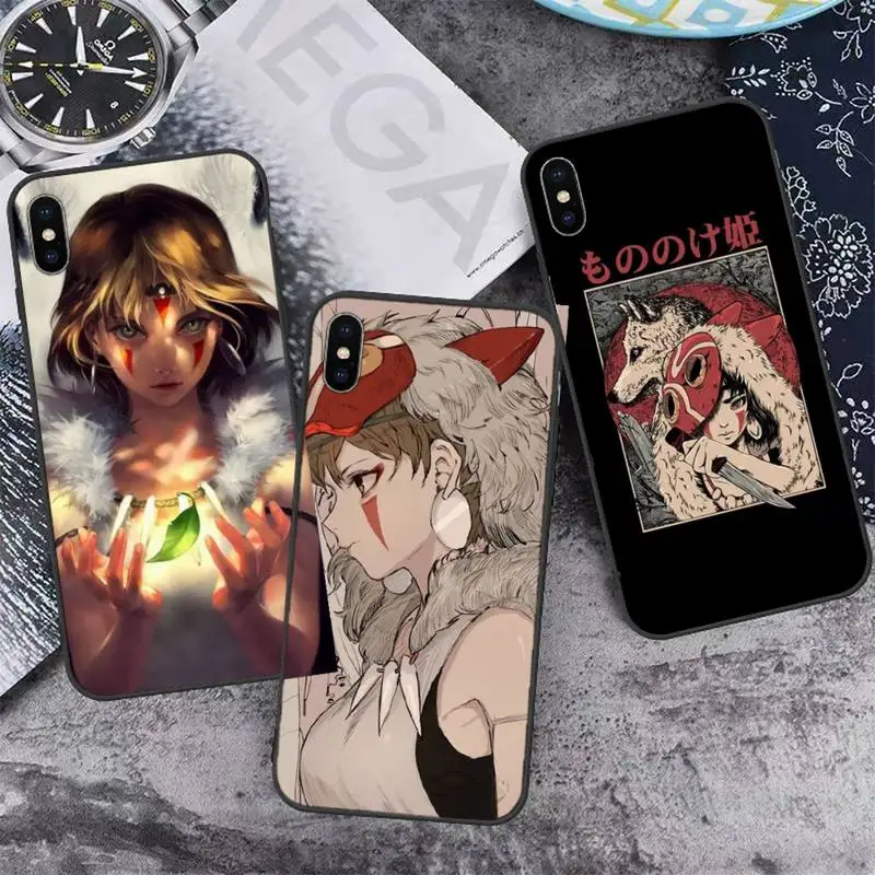 

Japanese Anime Princess Mononoke Phone Case for iPhone 11 12 13 pro XS MAX 8 7 6 6S Plus X 5S SE 2020 XR mini
