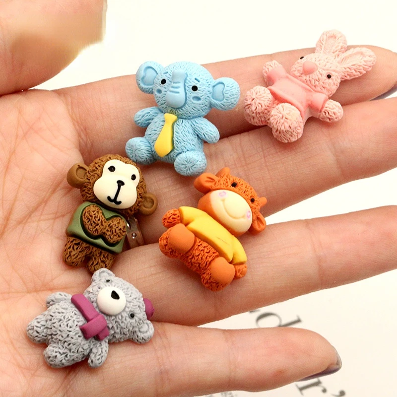 6 шт Кролик Медведь Корова Обезьяна прекрасный детский Декор кнопки для одежды