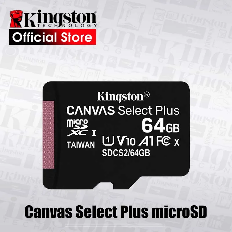 

Kingston Canvas Select Plus microSD Card Class10 carte sd memoria 128GB 32GB 64GB 256GB 16G 512G TF Flash Memory Card for Phone