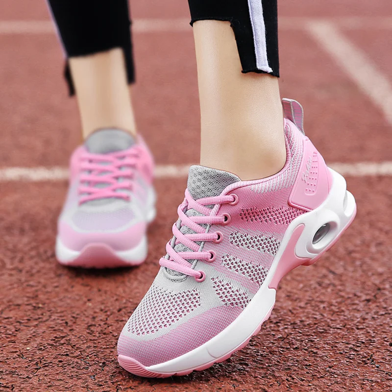 Tenis Mujer женская обувь плетеные дышащие кроссовки спортивная цветные на платформе