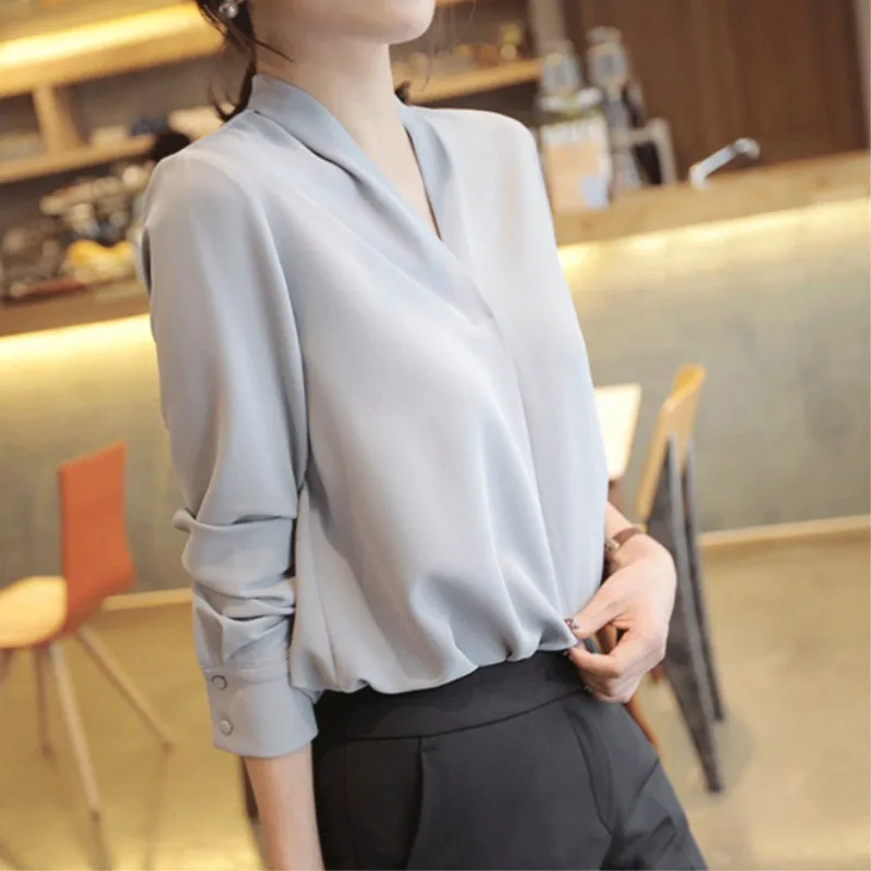 Fitaylor женские рубашки белая шифоновая офисная блузка женская одежда с длинным