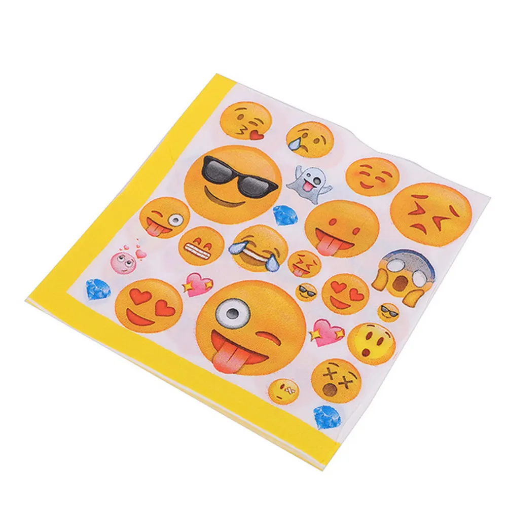 Emoticon тематические салфетки с принтом детская Тема дня рождения деятельности