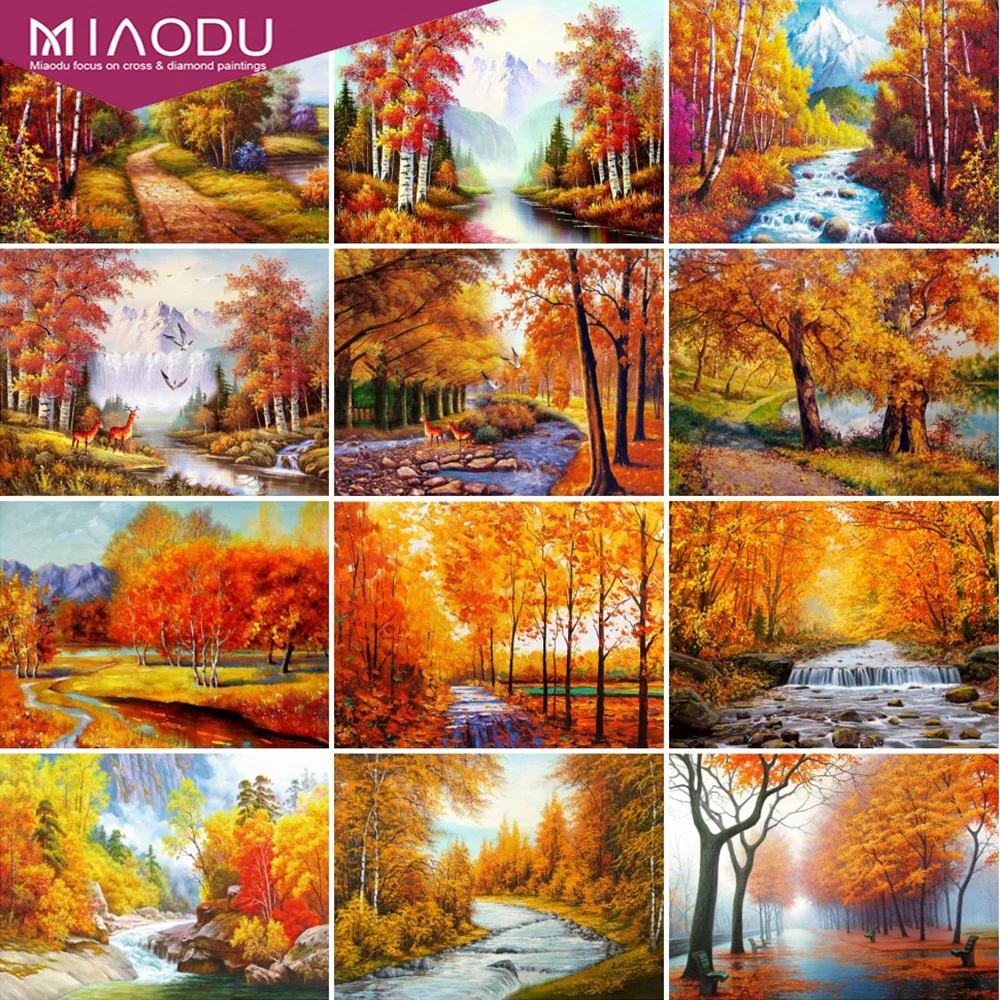 

Diamond Painting 5D Landscape Diamond Embroidery Autumn Picture Of Rhinestones Tree DIY Needlework Handmade Gift