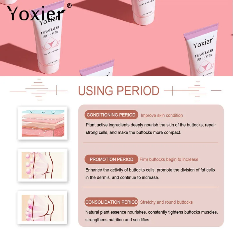 

Yoxier Breast Enlargement Cream + Butt Enhancement Cream Promote Breast Butt Growth Improve Blood Circulation Butt Breast Care