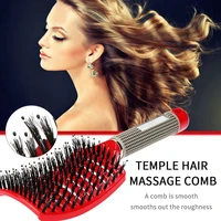 huiyun hot hair brush boar bristle scalp massager comb nylon women wet curly tangle brushes salon detagling hairdressing styling