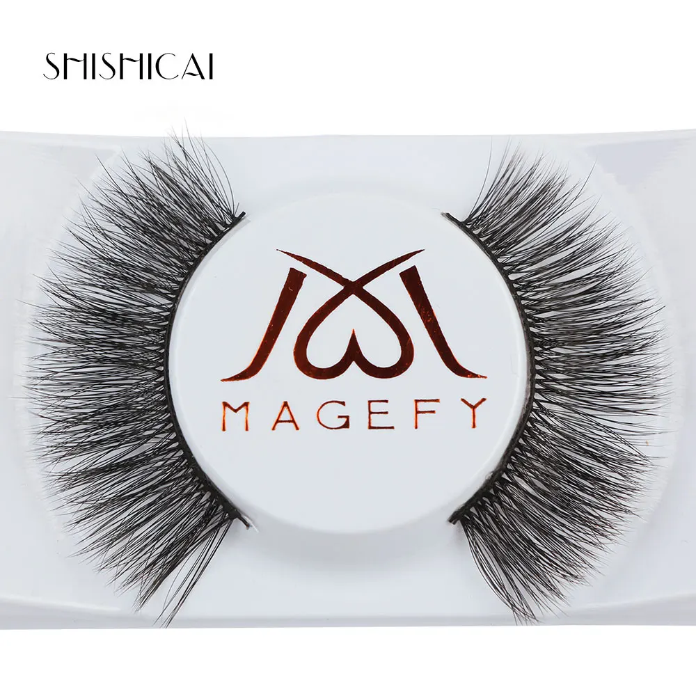 Натуральные накладные ресницы толстый макияж настоящие 3D норковые мягкие